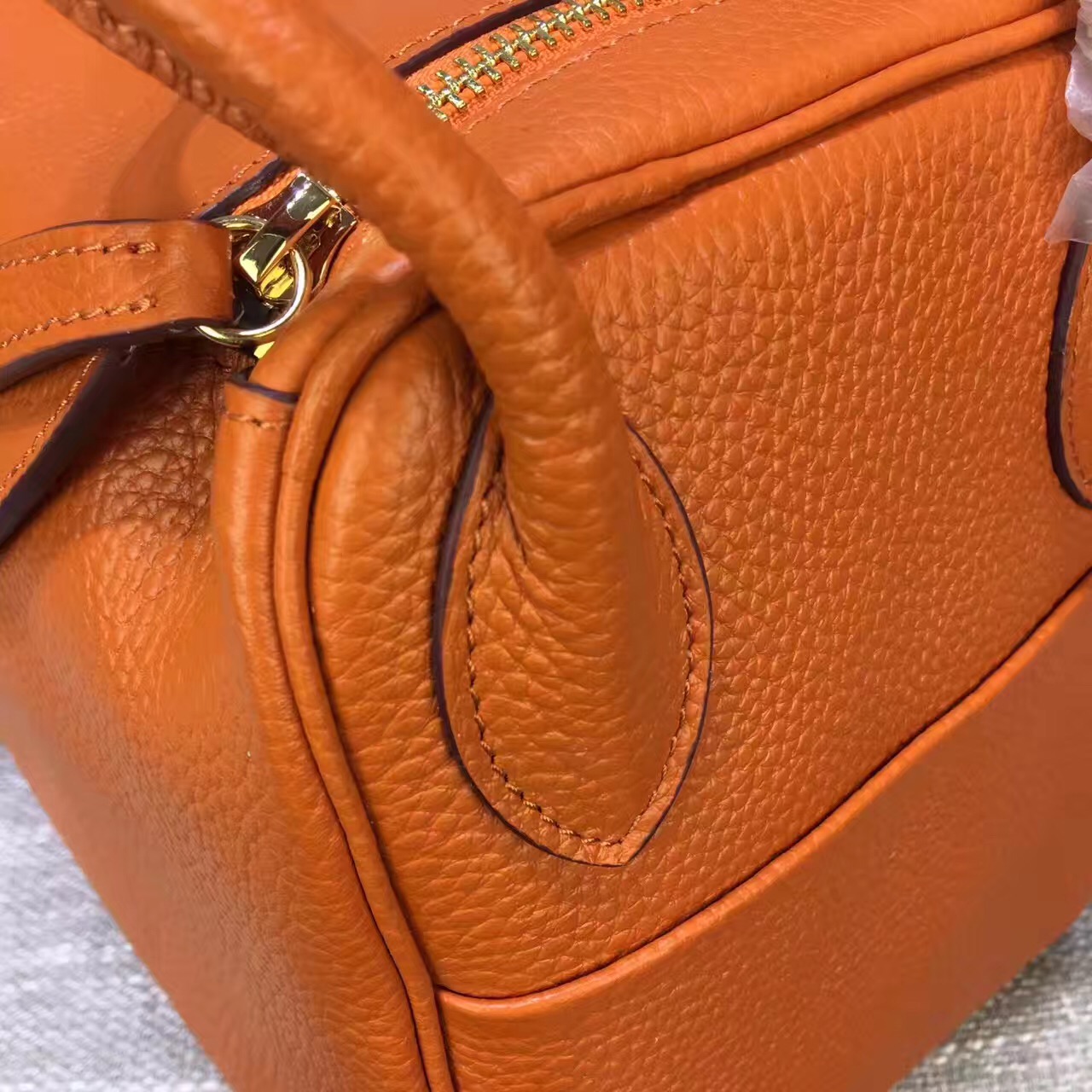 Hermes Lindy orange handbags