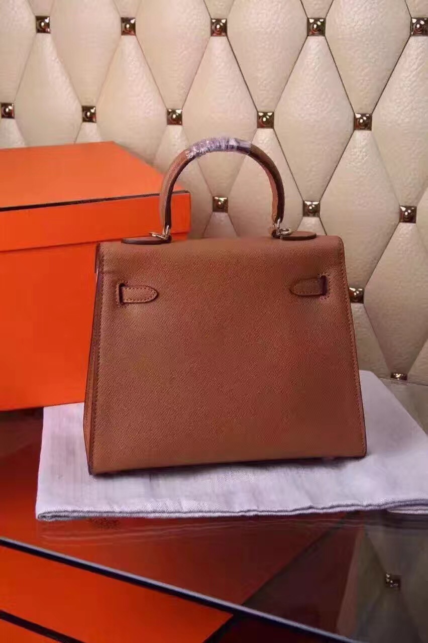 Hermes small Epsom Kelly tan handbags