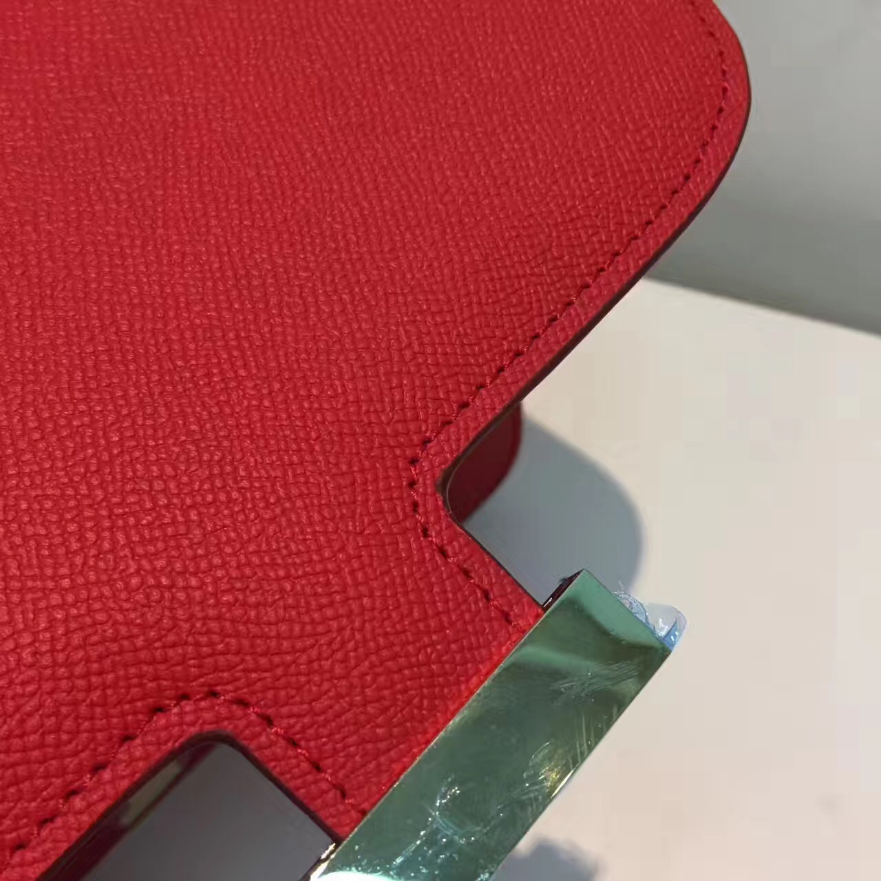 Hermes Epsom Constance red handbags