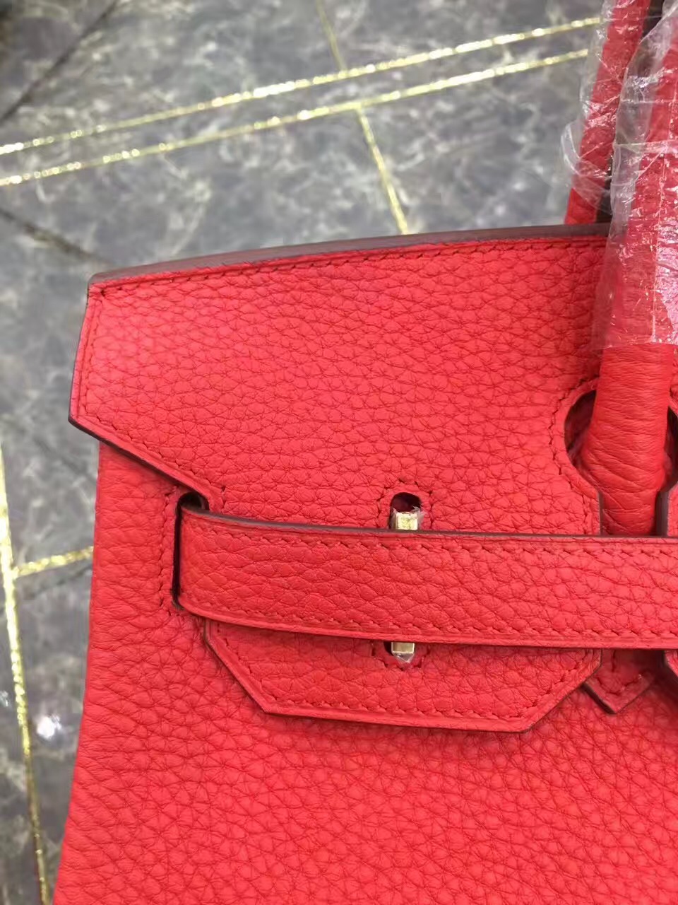 Hermes Birkin top leather red handbags