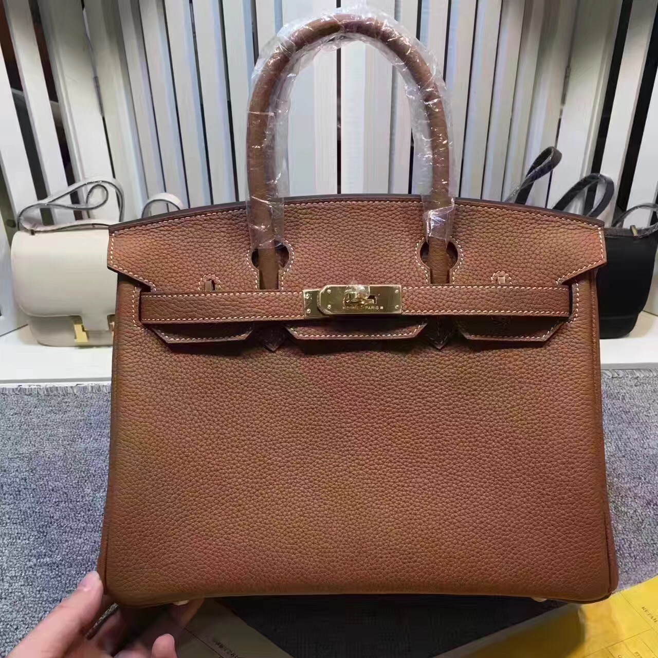 Hermes Birkin top leather brown handbags