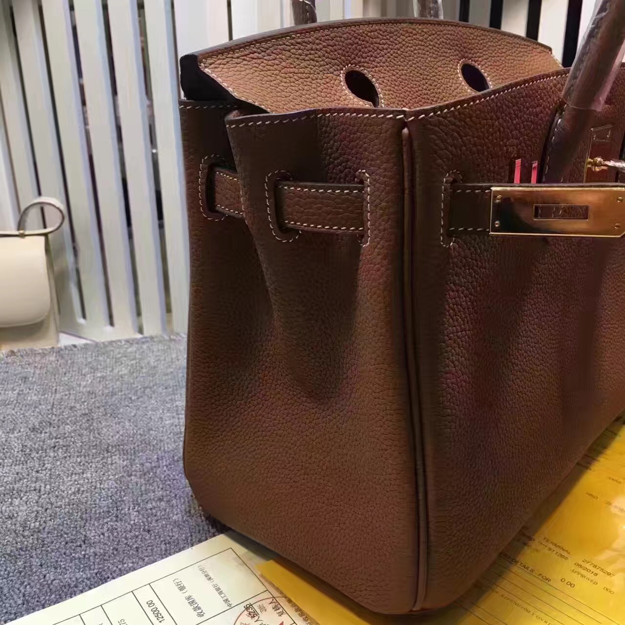 Hermes Birkin top leather brown handbags