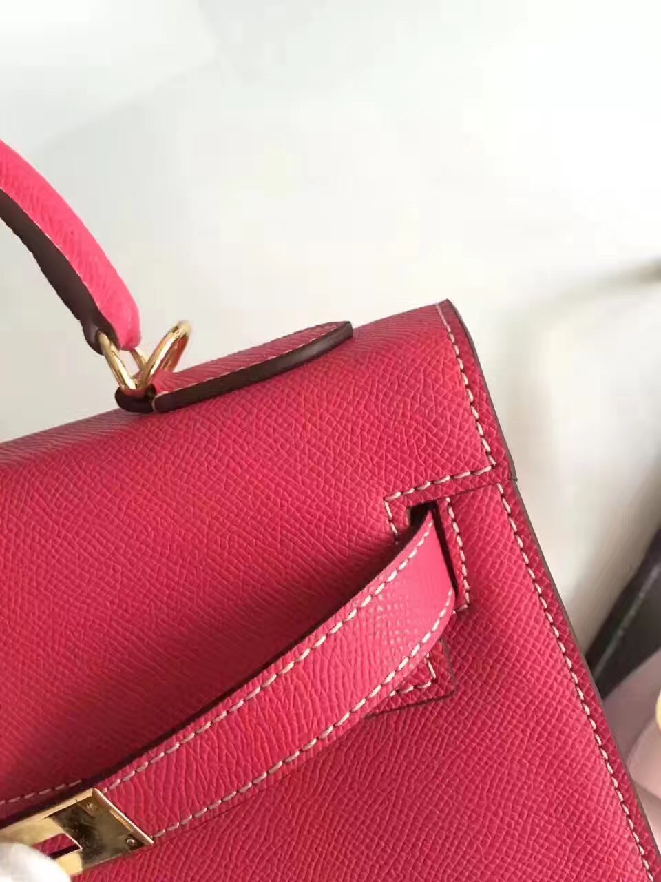 Hermes Epsom 32cm leather Kelly top red handbags