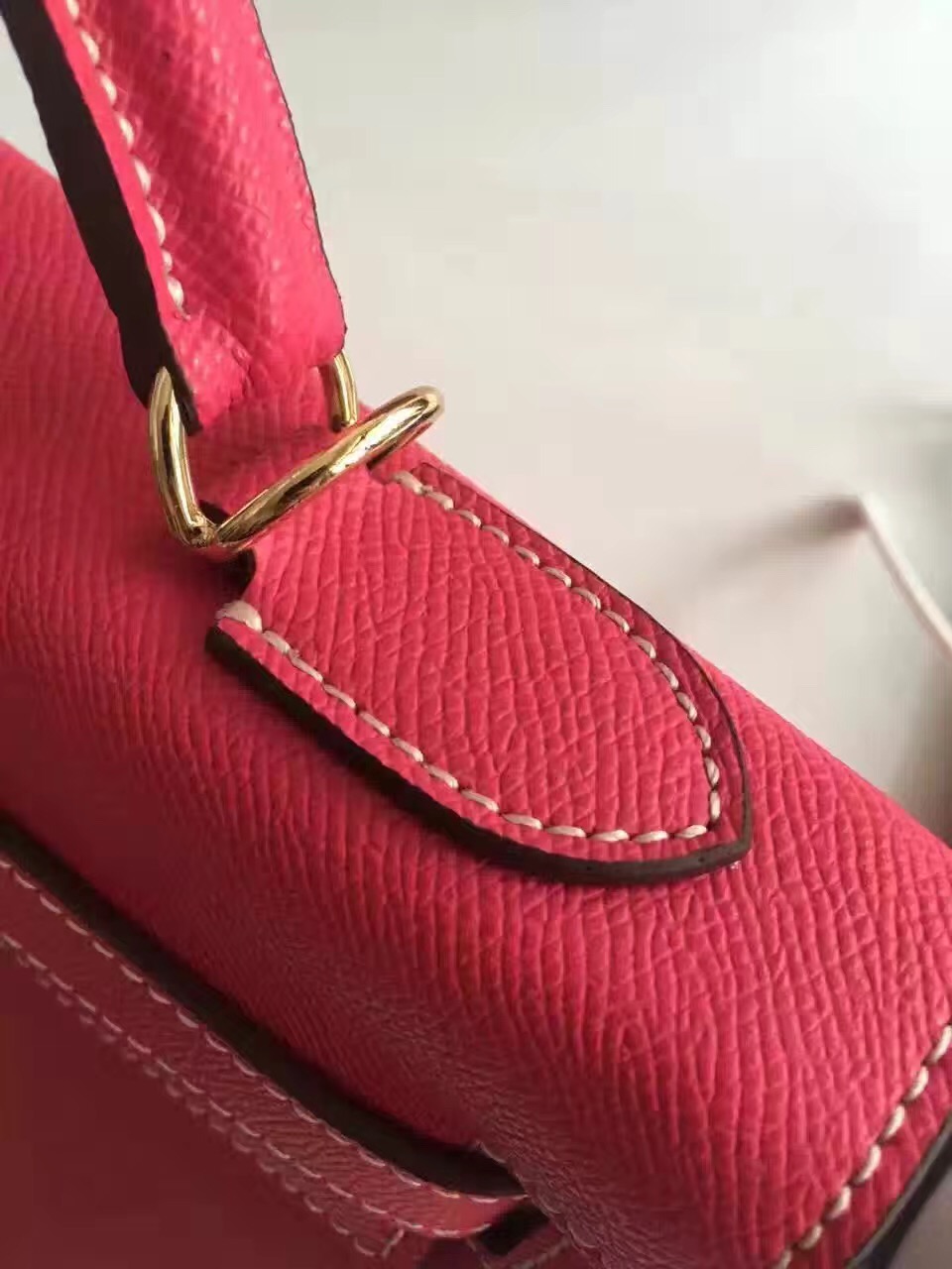 Hermes Epsom 32cm leather Kelly top red handbags