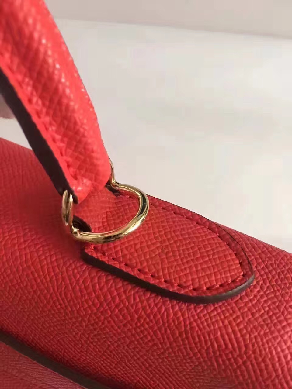 Hermes Epsom 32cm leather Kelly top red handbags