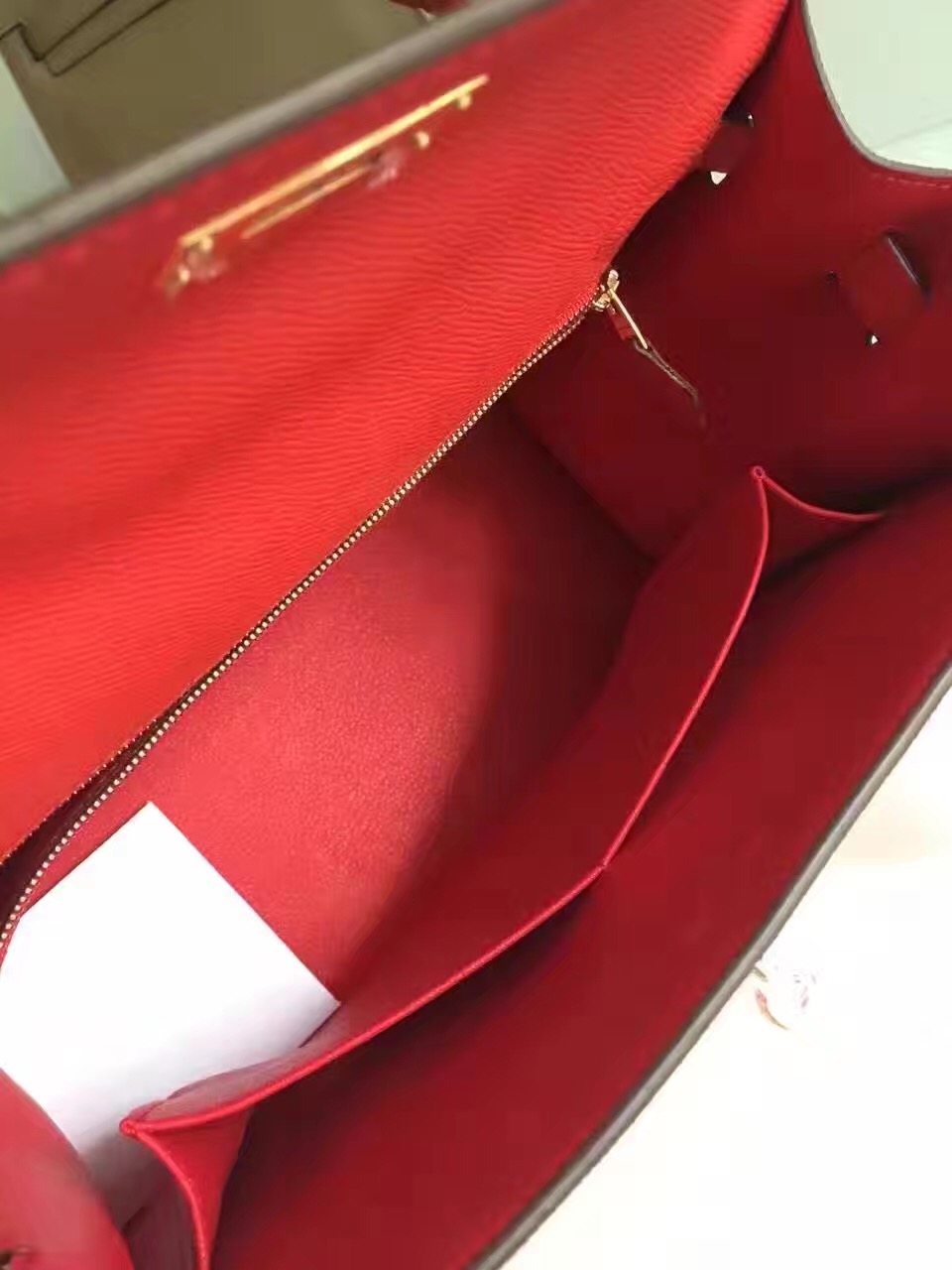 Hermes Epsom 32cm leather Kelly top red handbags