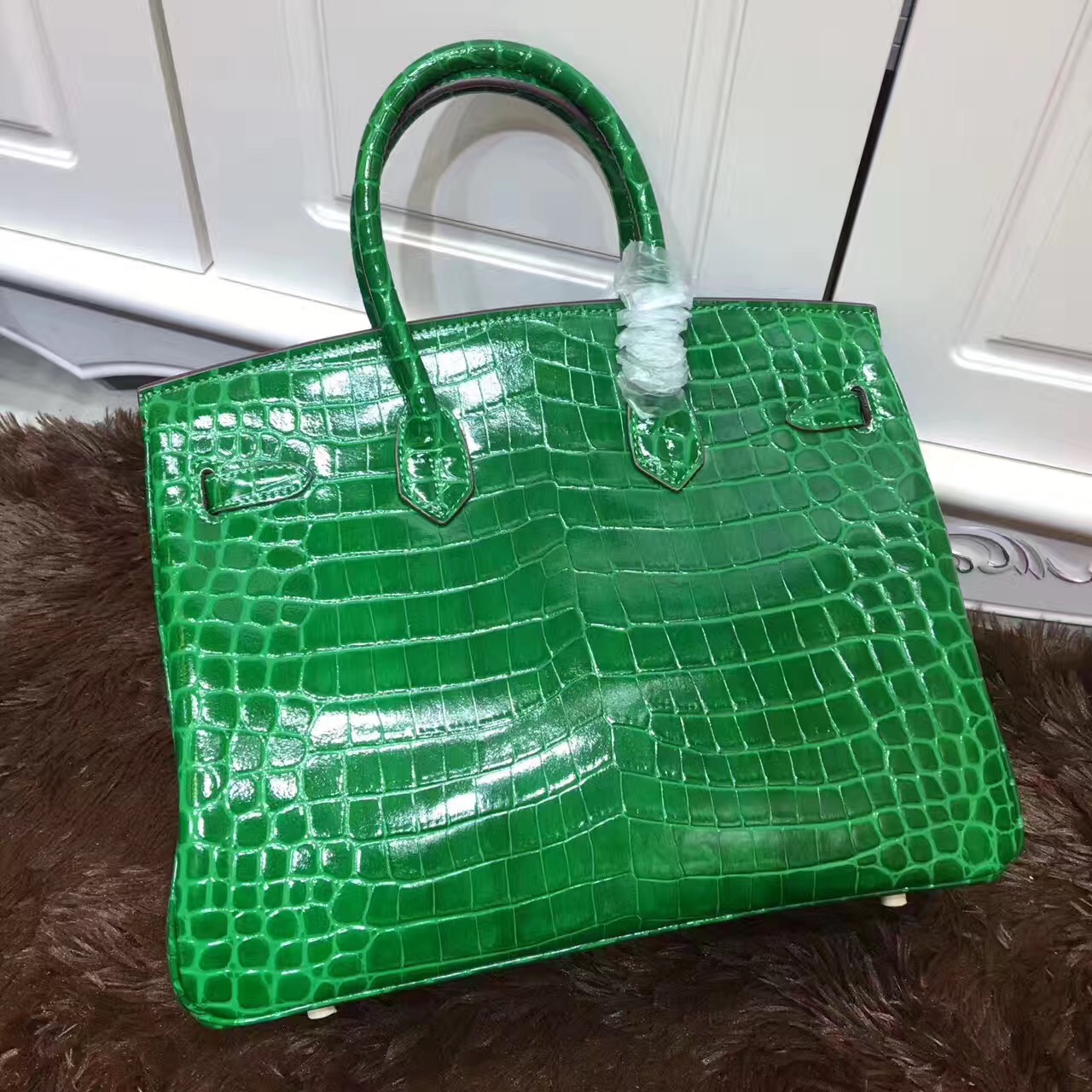 hermes green crocodile bag