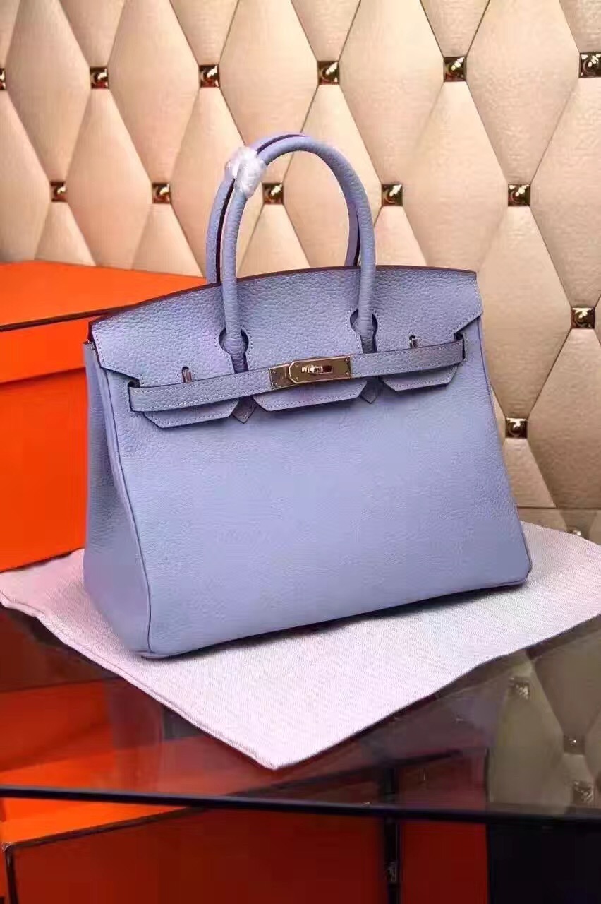 Hermes Birkin sky blue handbags