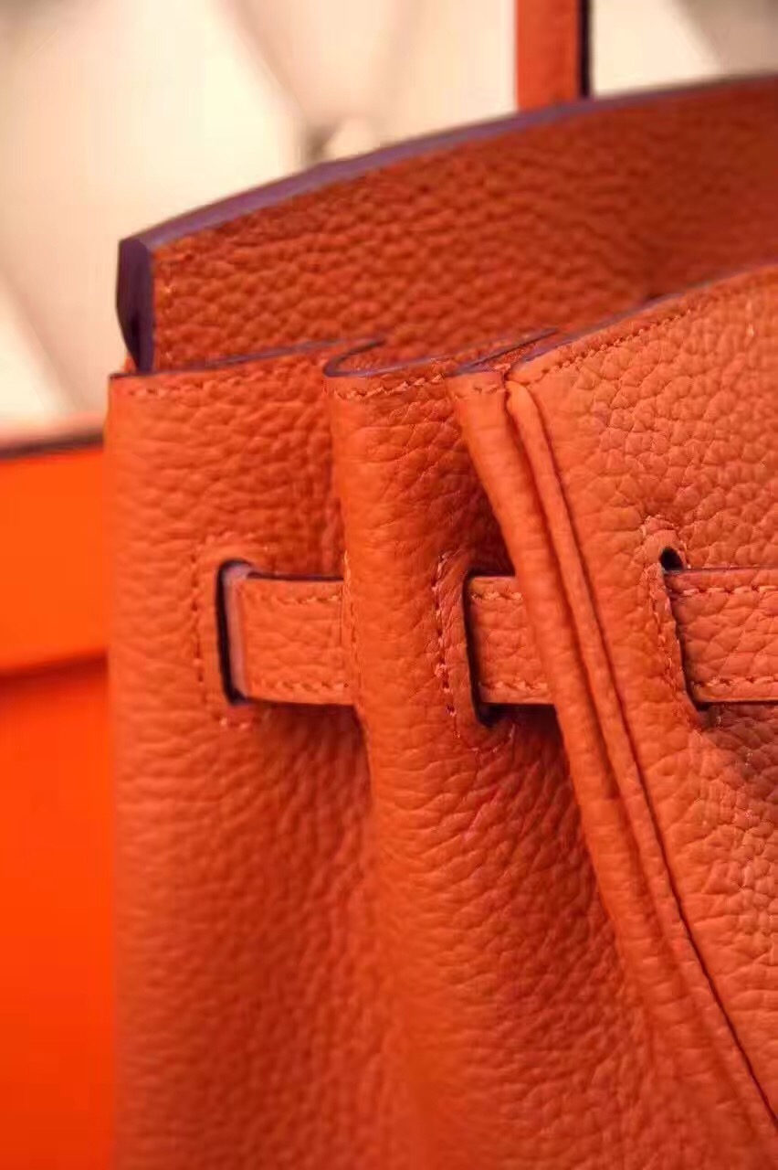 Hermes Birkin orange handbags