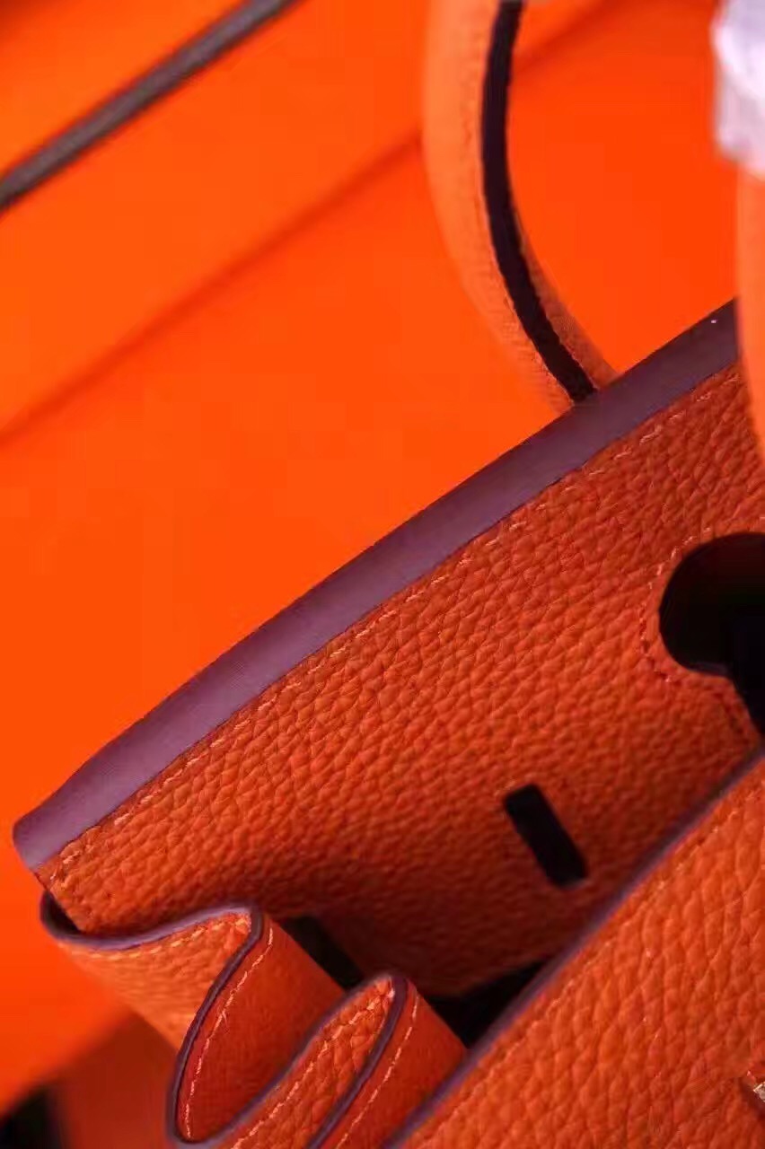 Hermes Birkin orange handbags