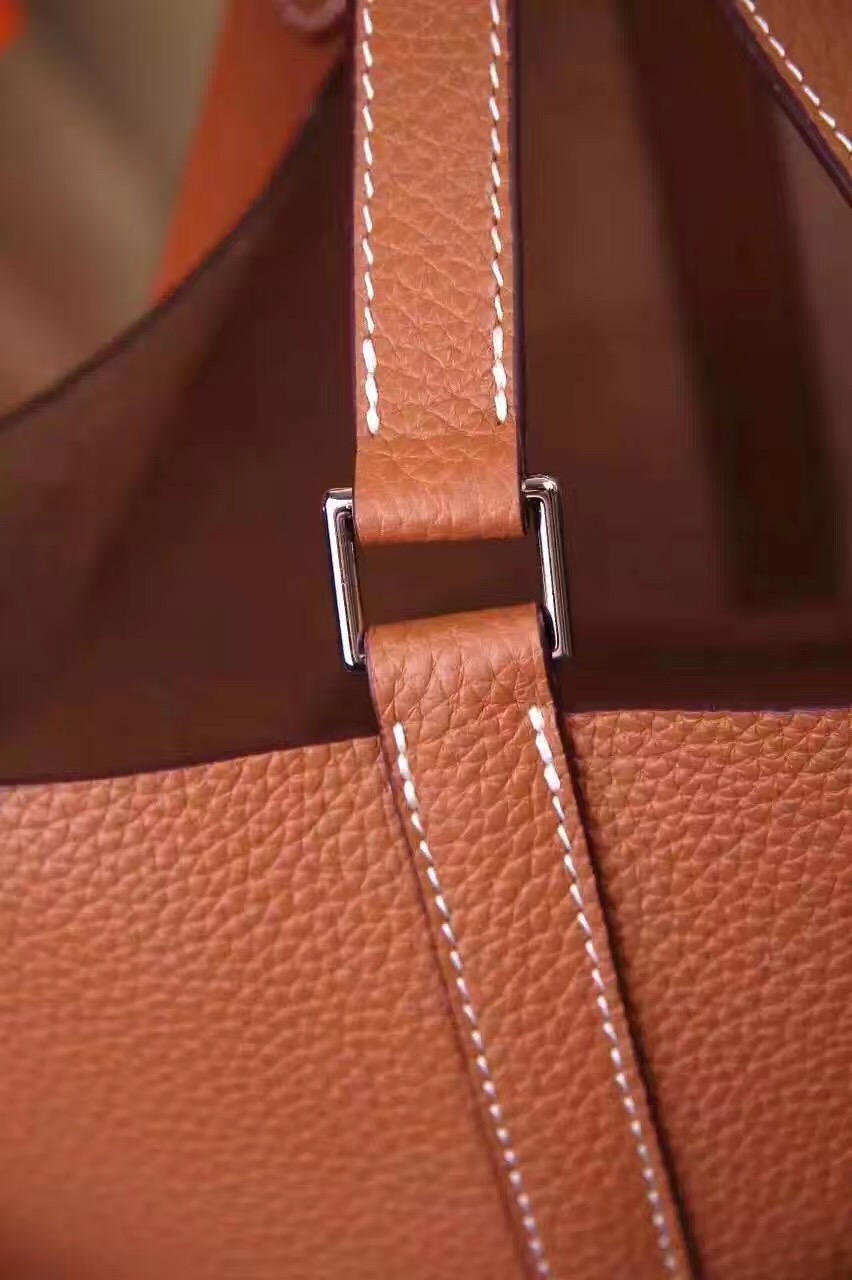 Hermes picotin lock coffeee top leather handbags