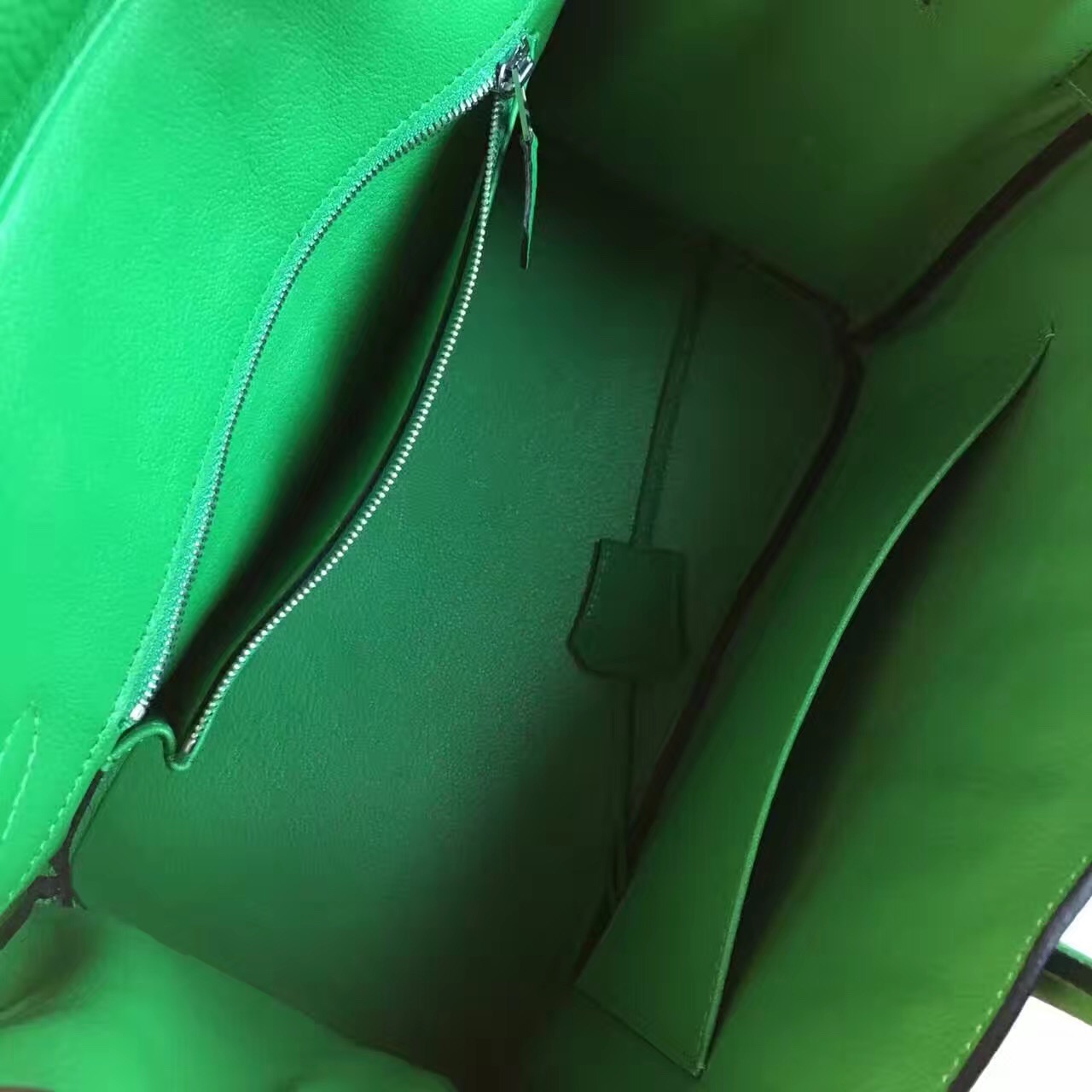 Hermes green top leather Birkin handbags