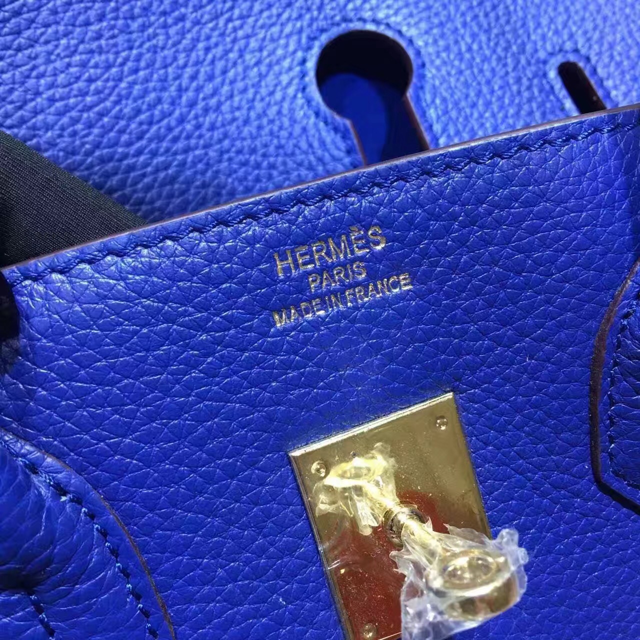 Hermes grain blue Birkin handbags