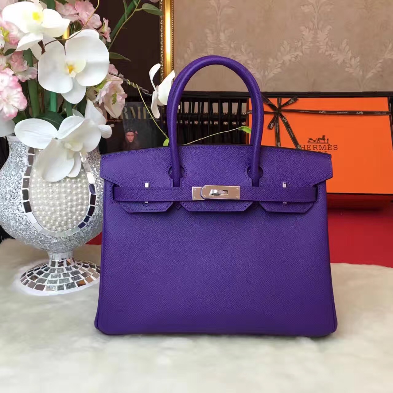 Hermes top leather Epsom Birkin handbags