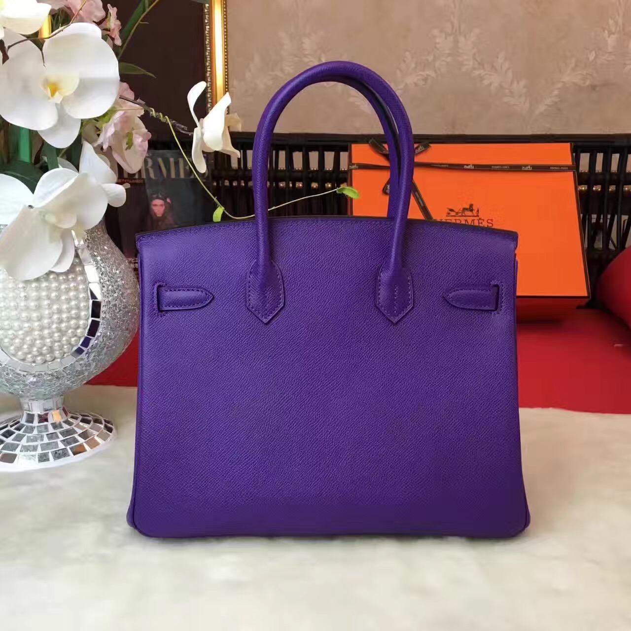 Hermes top leather Epsom Birkin handbags