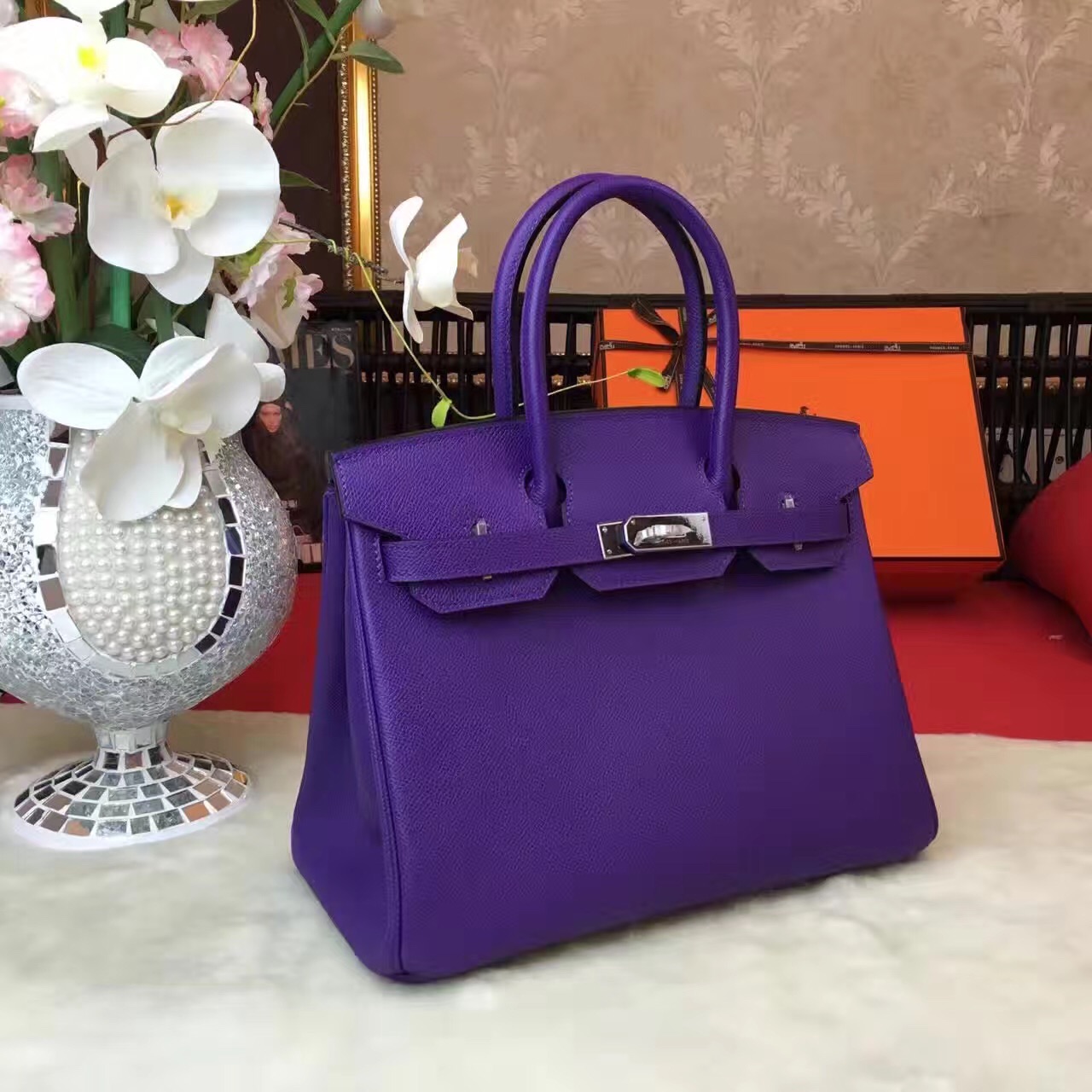 Hermes top leather Epsom Birkin handbags