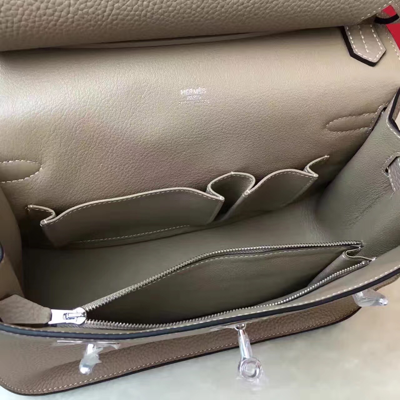 Hermes Jypsiere top leather gray handbags