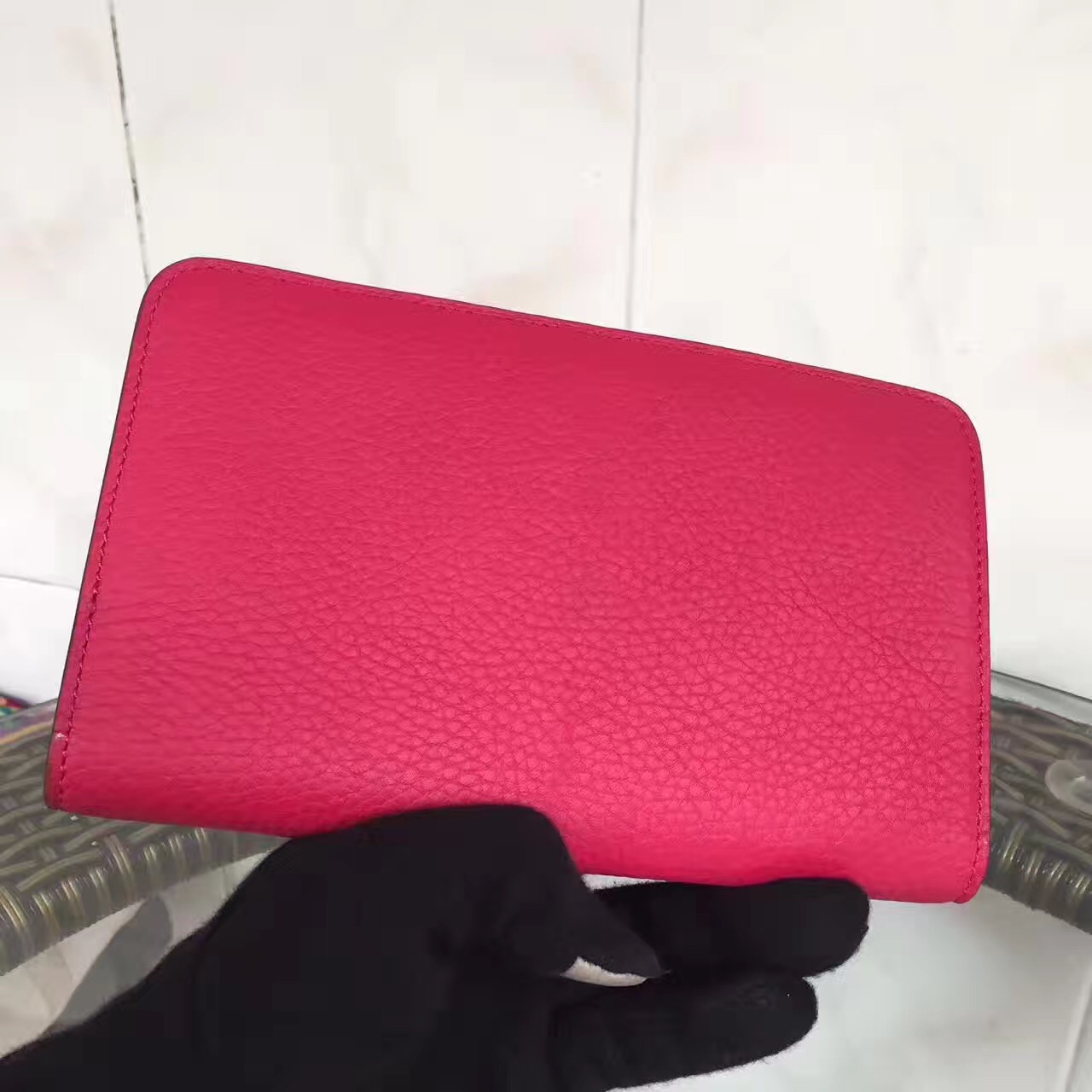 Hermes dogon wallet red handbags