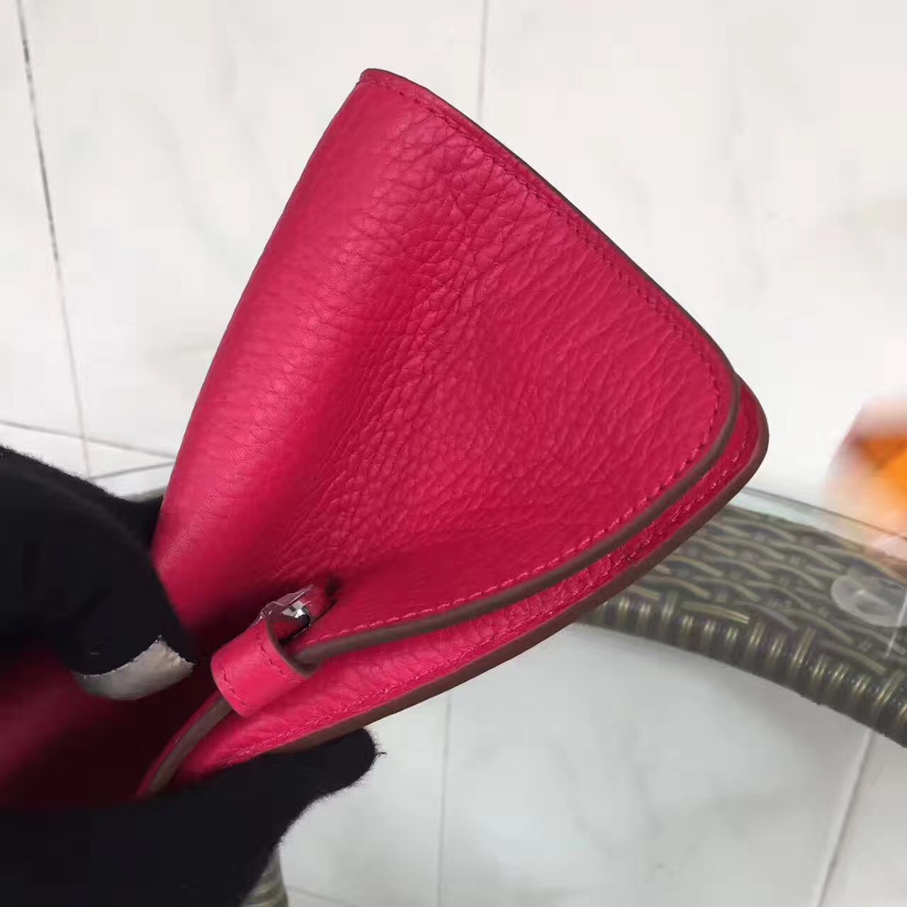 Hermes dogon wallet red handbags