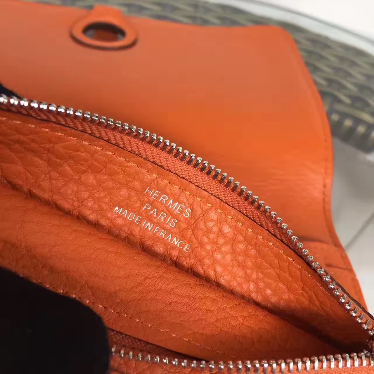 Hermes dogon orange wallet handbags