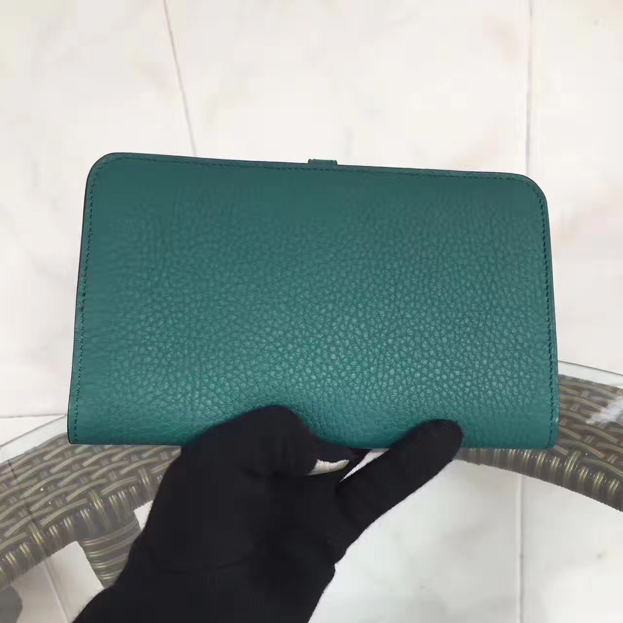 Hermes dogon green wallet handbags