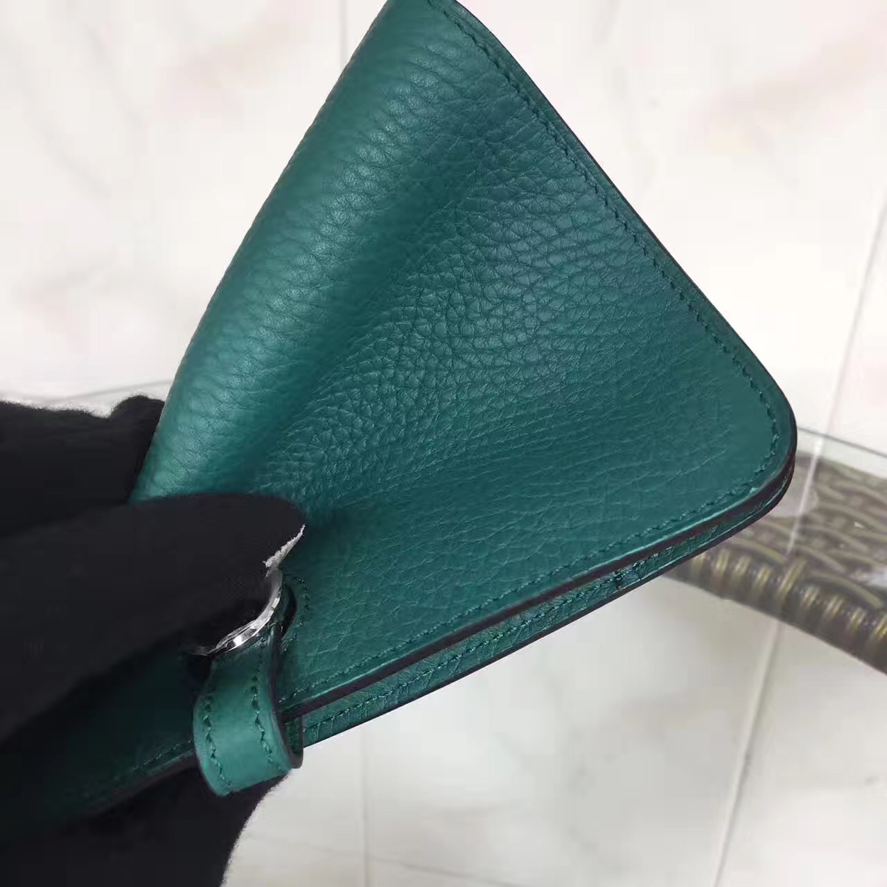 Hermes dogon green wallet handbags