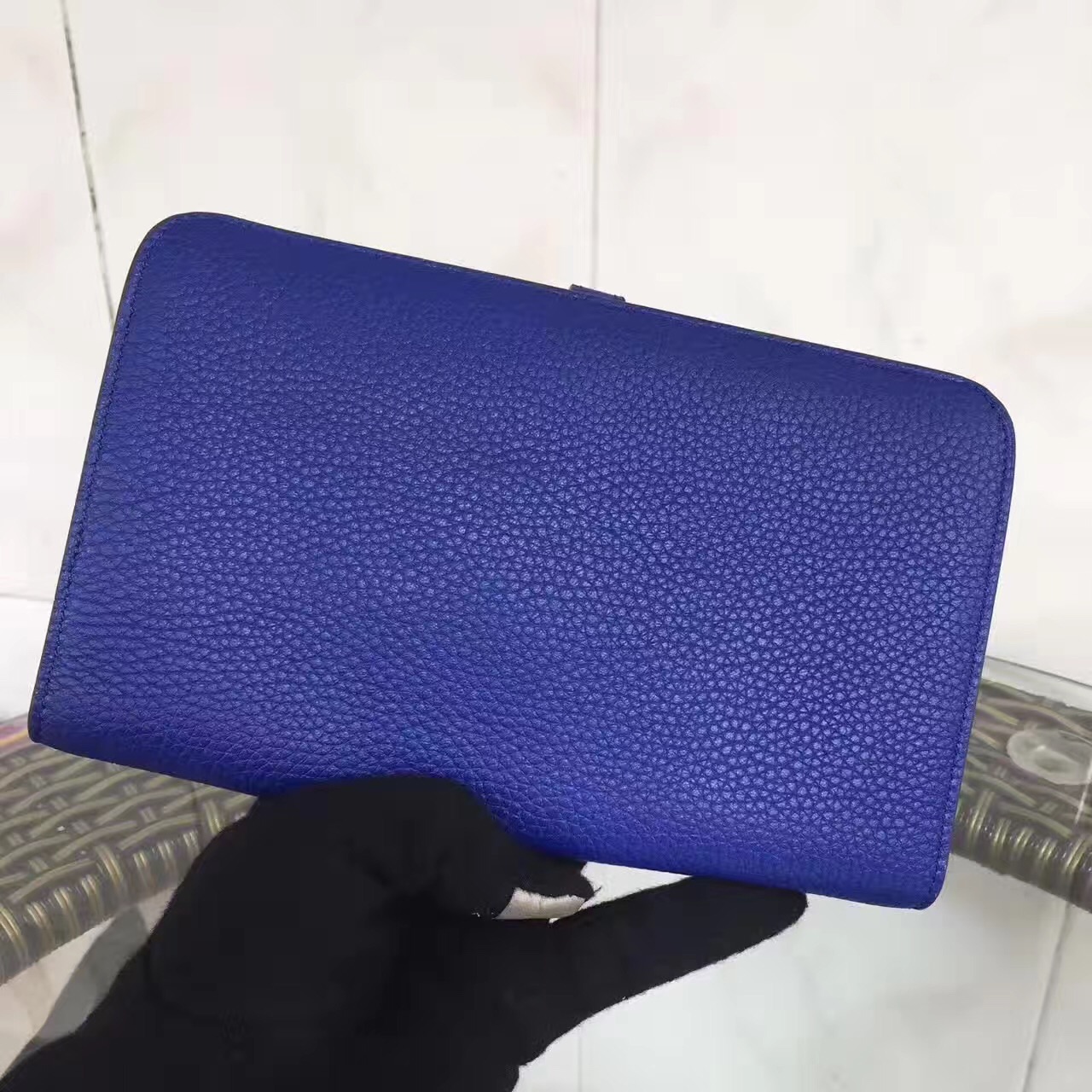 Hermes dogon navy wallet handbags