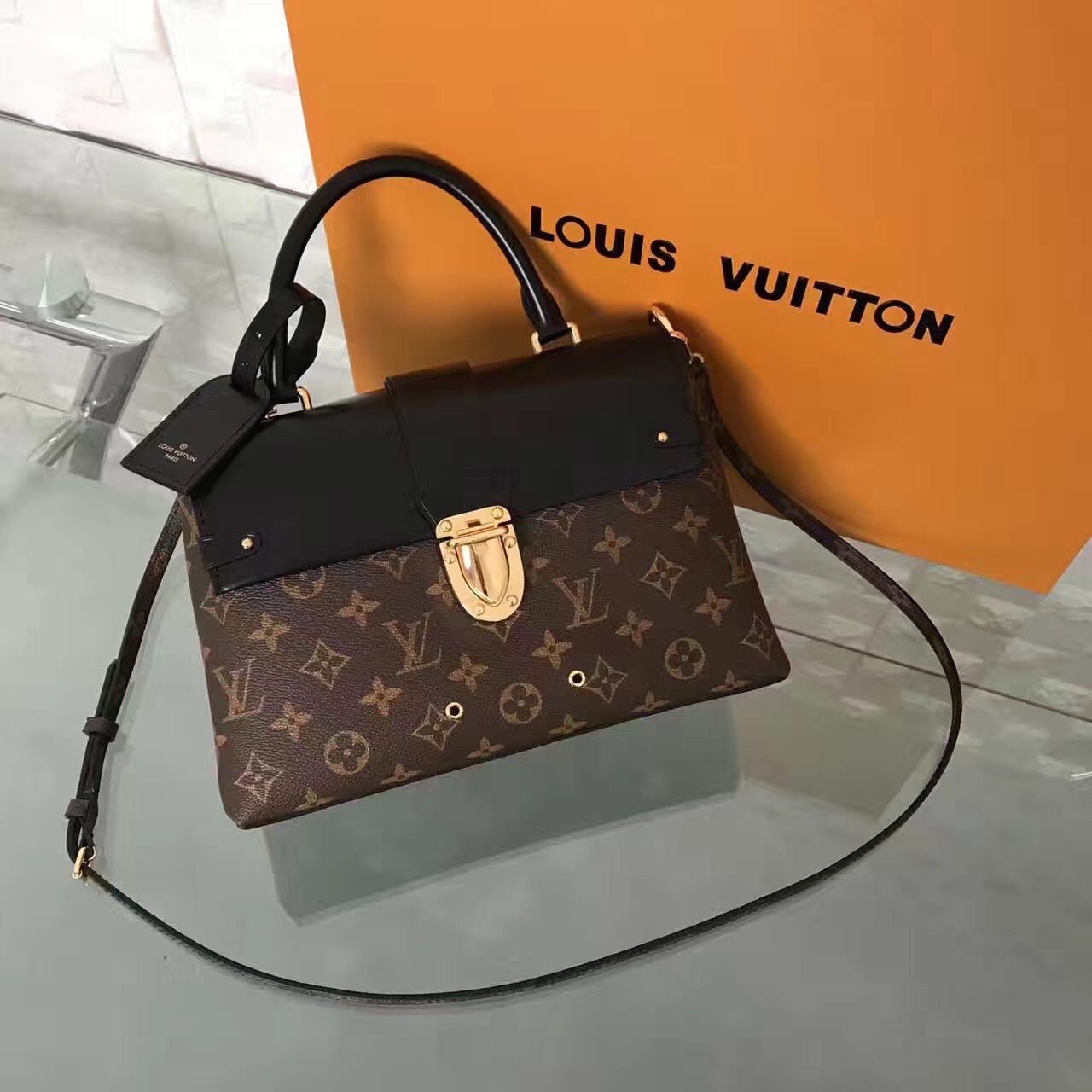 LV Louis Vuitton monogram shoulder handbags