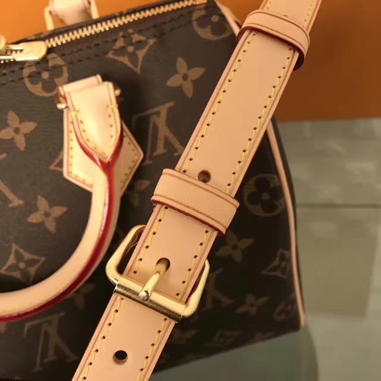 LV Louis Vuitton 25cm monogram speedy shoulder handbags