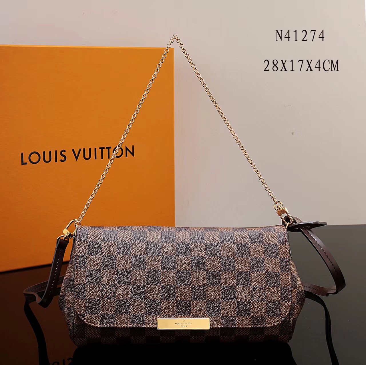 LV Louis Vuitton Favorite Damier N41274 Canvas Handbags Shoulder bags