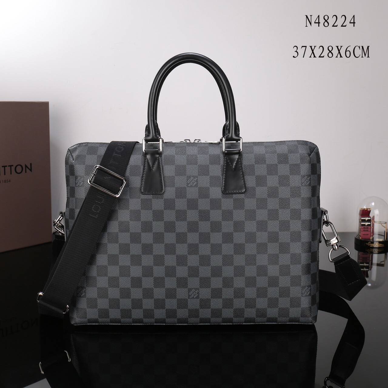 LV Louis Vuitton N48224 Messenger Damier Graphite bags Handbags