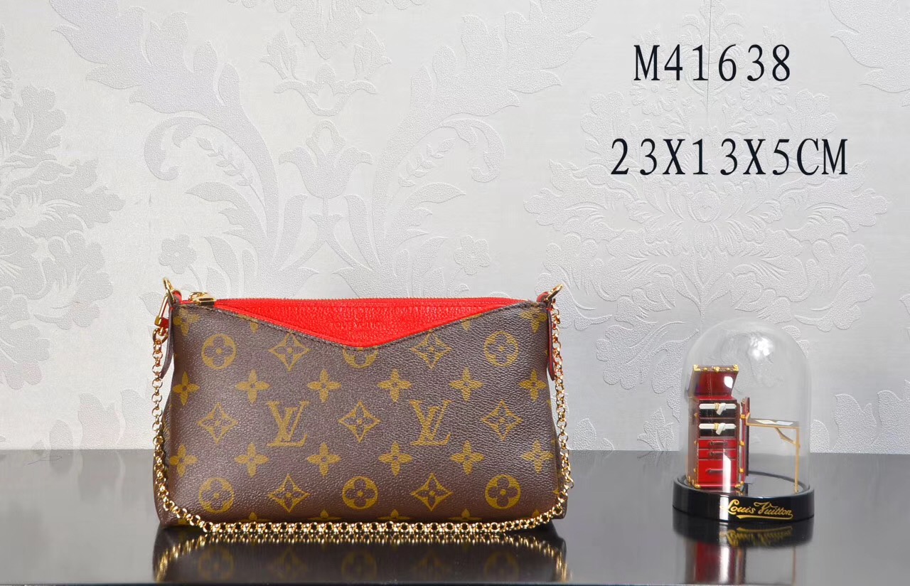 LV Louis Vuitton M41638 Clutch Monogram Pallas bags Handbags