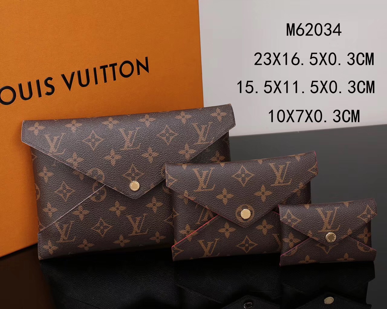 LV Louis Vuitton Pochette Kirigami M62034 Clutch bags Monogram Handbags