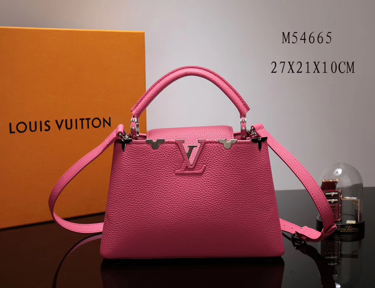 LV Louis Vuitton Small Capucines Leather Handbags M54665 bags Pink [LV1053] - $379.00 : Luxury Shop