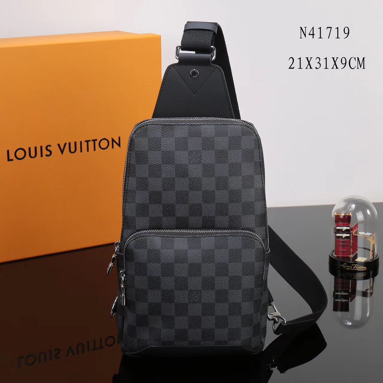 LV Louis Vuitton Dandy Slim Documents Messenger Damier bags N63298