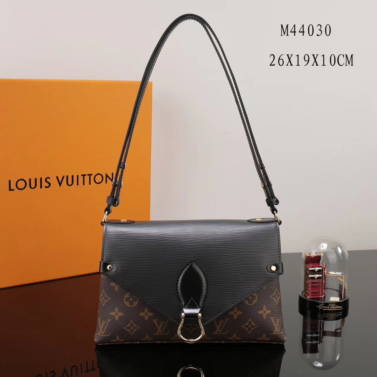 LV Louis Vuitton Monogram Saint Michel Epi bags M44031 Handbags Black
