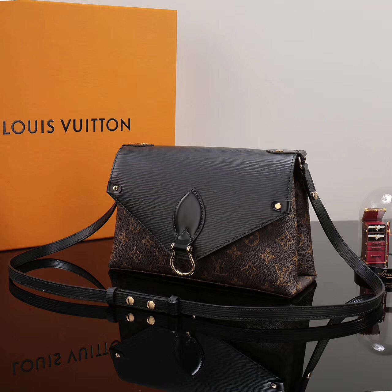 LV Louis Vuitton Monogram Saint Michel Epi bags M44031 Handbags Black ...