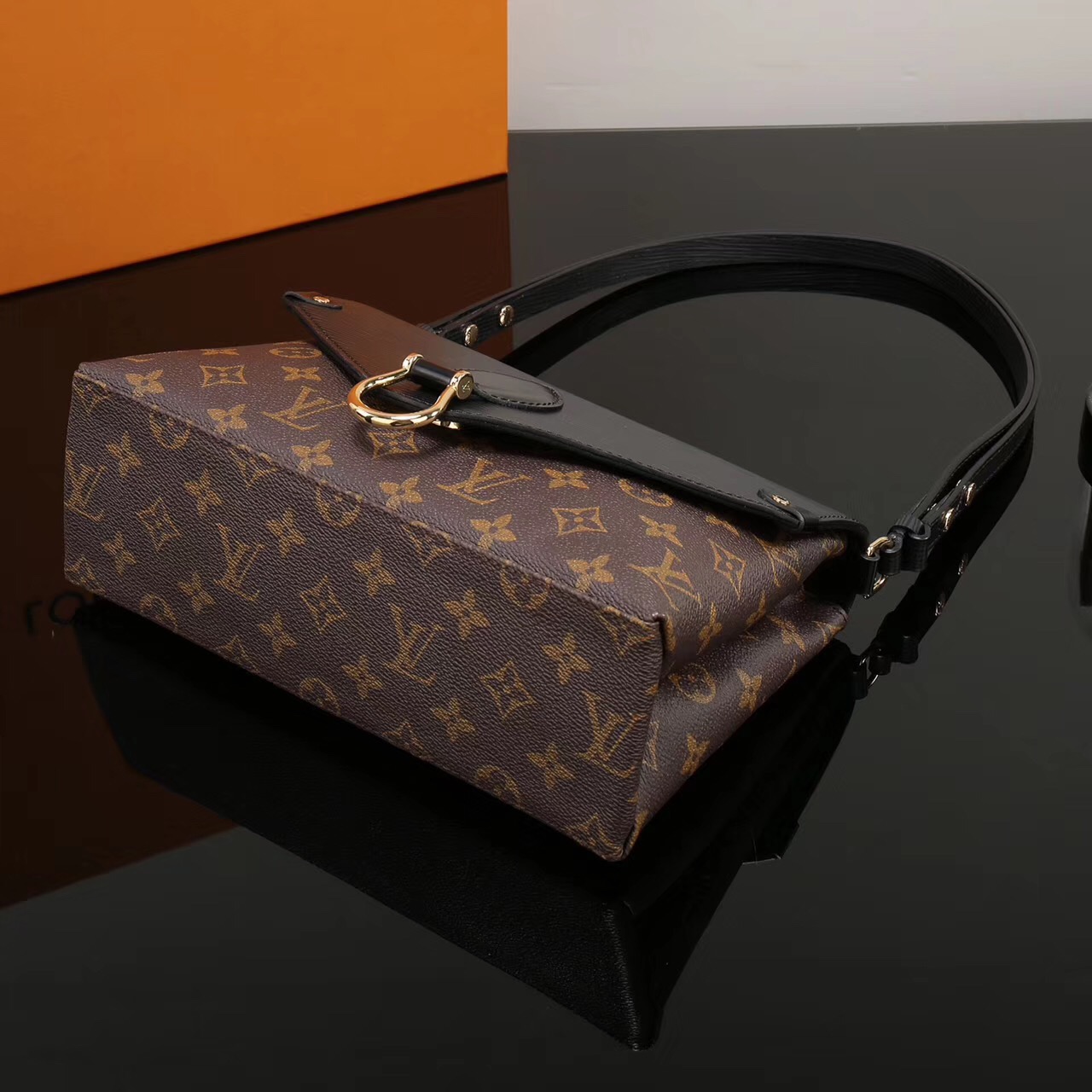 LV Louis Vuitton Monogram Saint Michel Epi bags M44031 Handbags Black