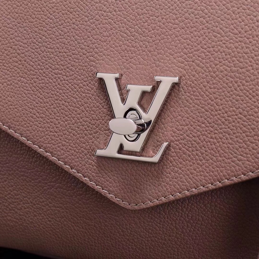 LV Louis Vuitton My Lockme Handbags Leather M54877 Real bags Pink