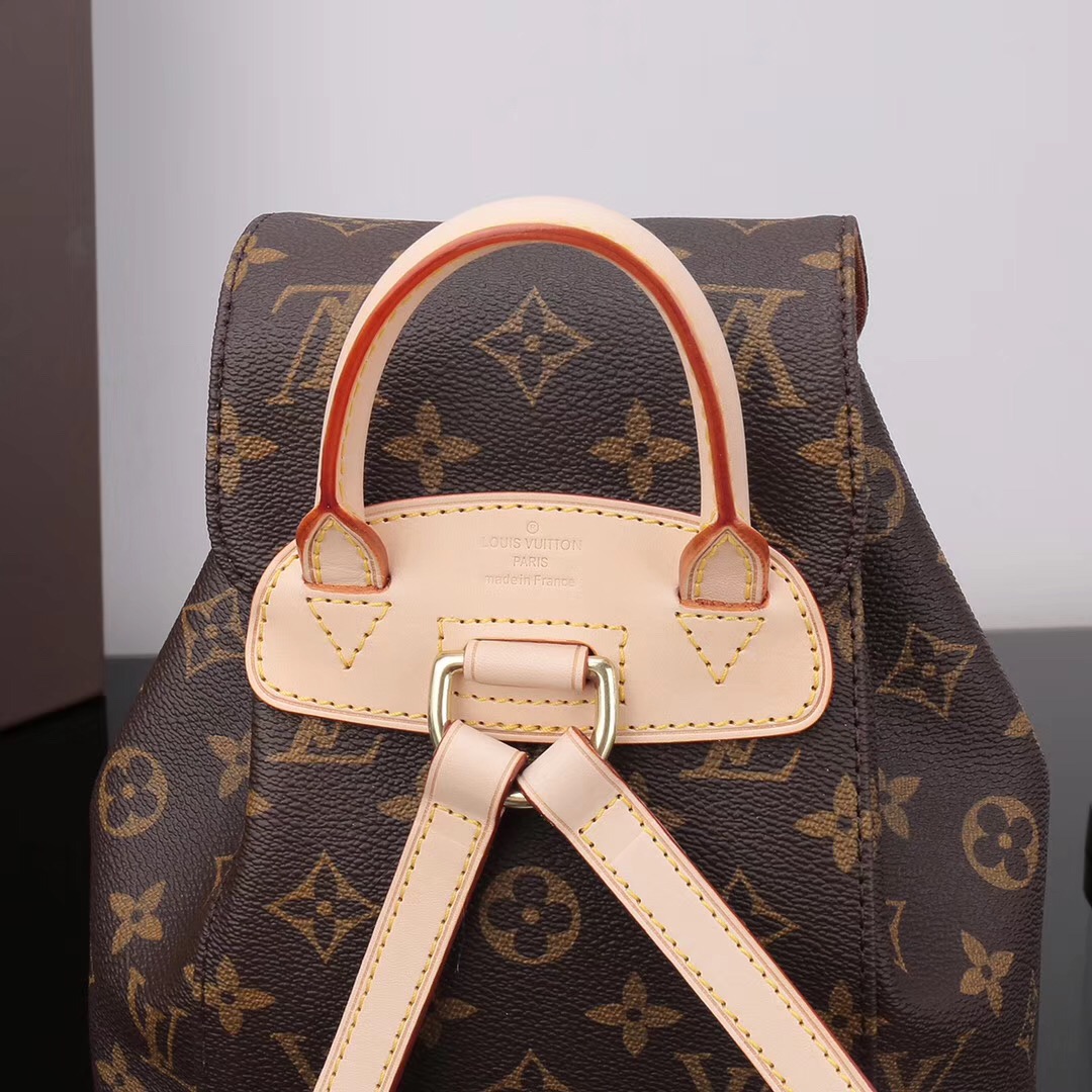 LV Louis Vuitton Monogram Montsouris bags Backpack M51137 Handbags Brown