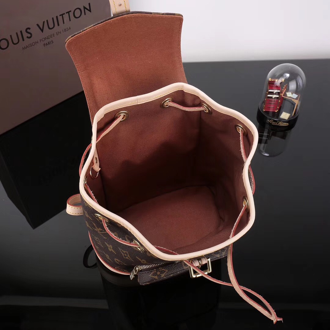 LV Louis Vuitton Monogram Montsouris bags Backpack M51137 Handbags Brown