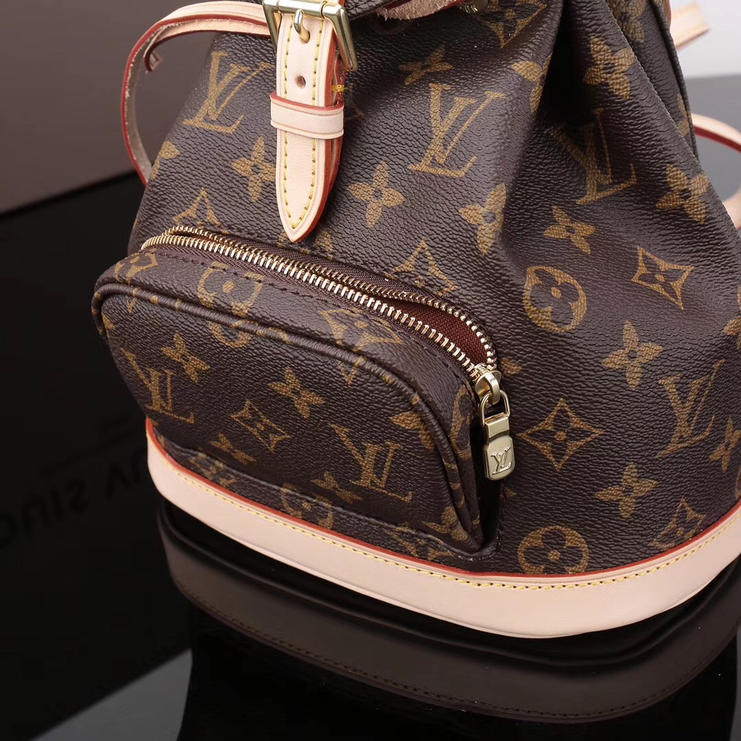 LV Louis Vuitton Monogram Montsouris bags Backpack M51137 Handbags Brown