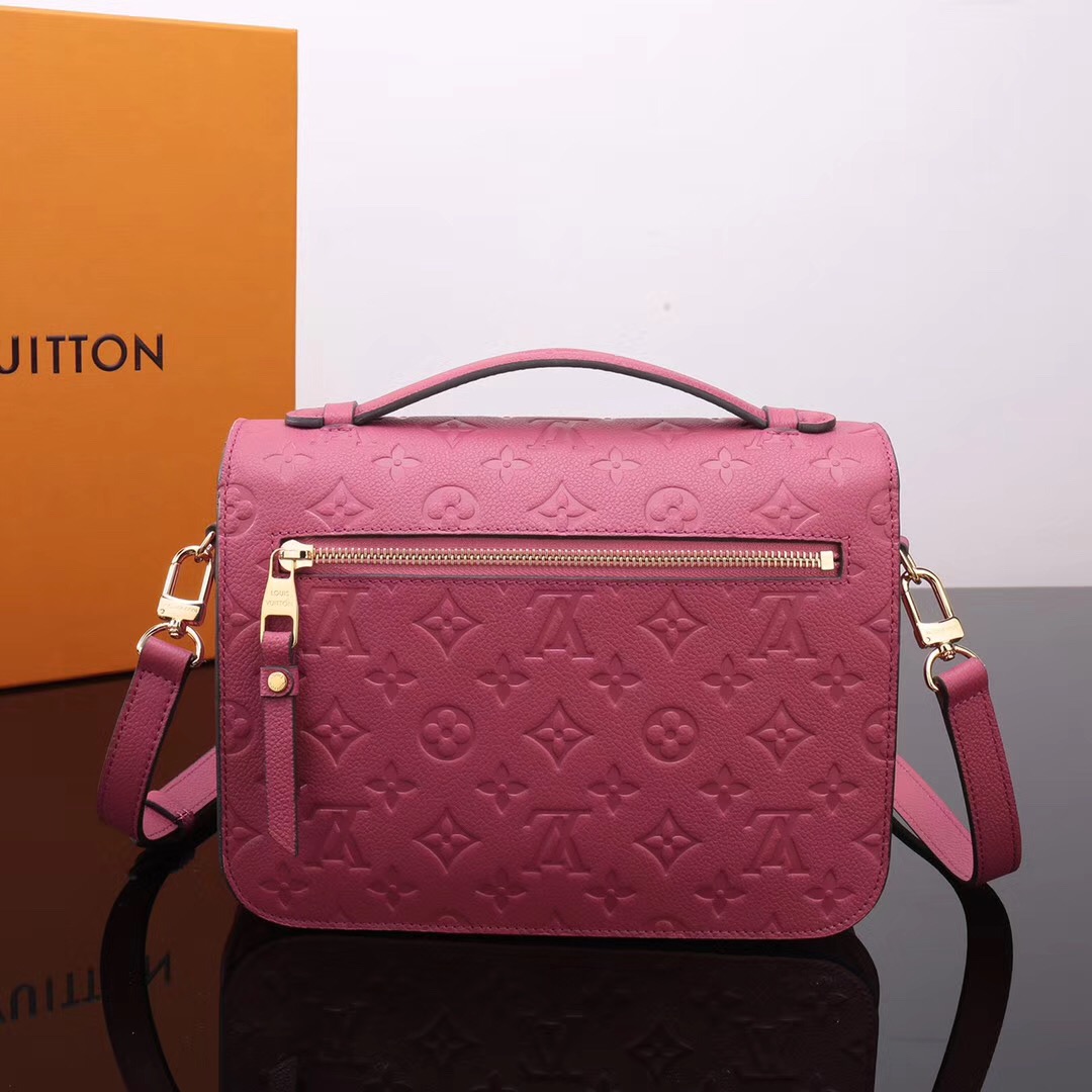 LV Louis Vuitton Monogram Pochette Metis Leather Handbags M43737 bags Rose