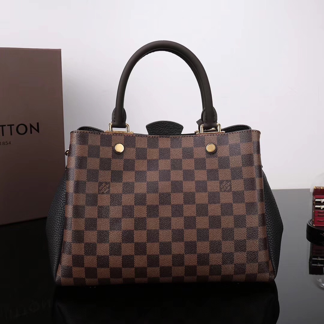 LV Louis Vuitton Monogram Brittany Damier Handbags N41673 bags Black