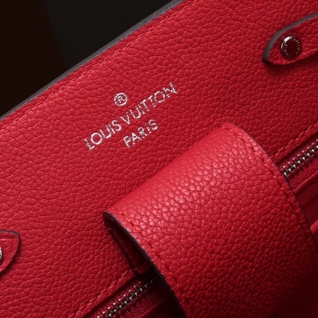 LV Louis Vuitton Lockme Bucket Leather bags M54679 Handbags Red