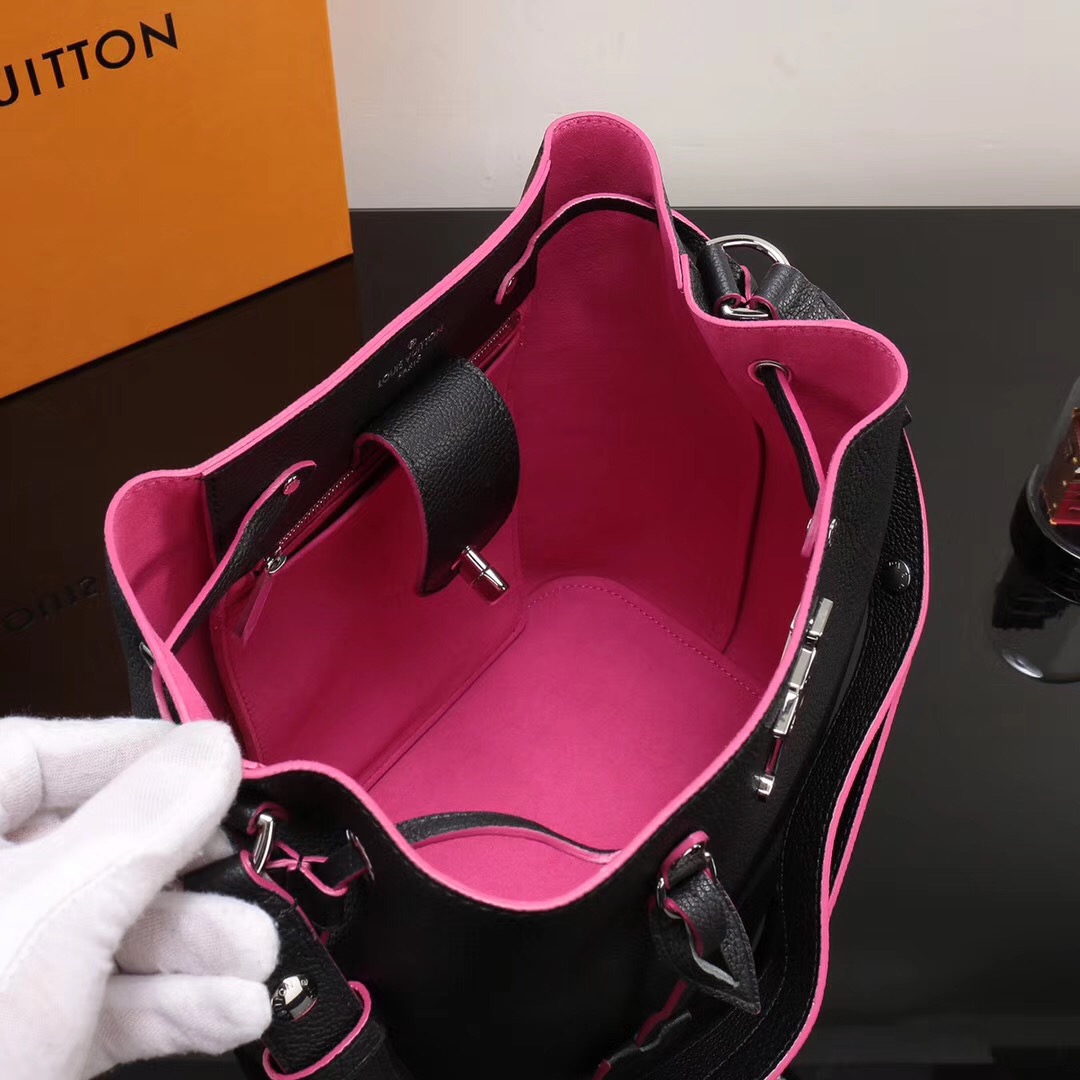 LV Louis Vuitton Lockme Bucket Leather bags M54677 Handbags Black [LV1101] - $389.00 : Luxury Shop