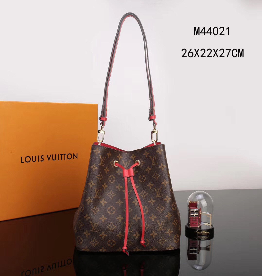 LV Louis Vuitton M44021 bags Monogram NEONOE Handbags Red