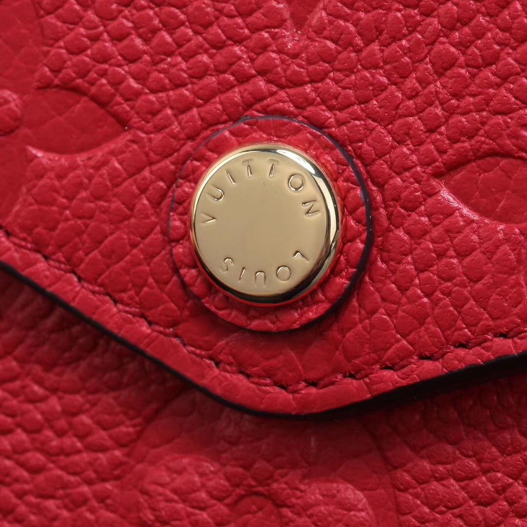 LV Louis Vuitton M64065 Pochette Felicie Leather bags Real Handbags Red [LV1115] - $299.00 ...