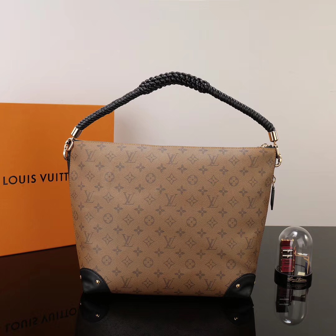 LV Louis Vuitton Monogram Triangle M44130 Softy Handbags bags Brown [LV1130] - $339.00 : Luxury Shop