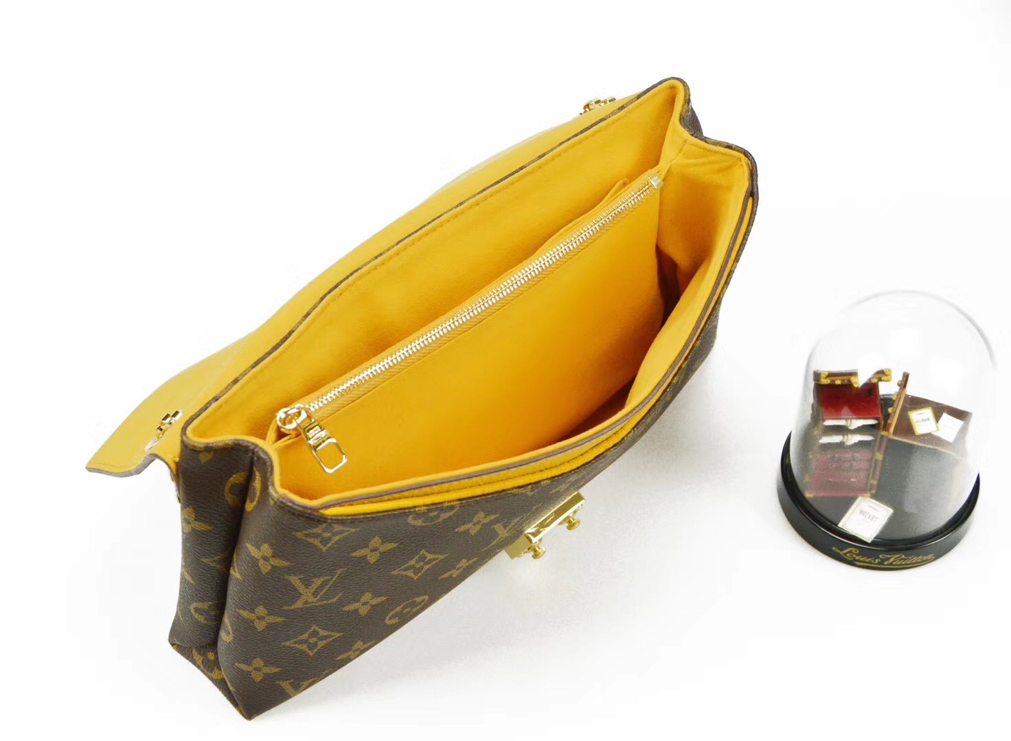 yellow chain purse